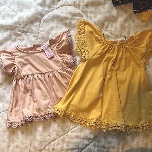 Toddler baby girl set of 2 cute tops